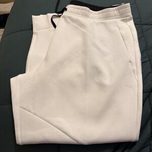 NEW DSG Men's Sport Fleece Jogger Pure White Athletic Workout Pants Size XXL